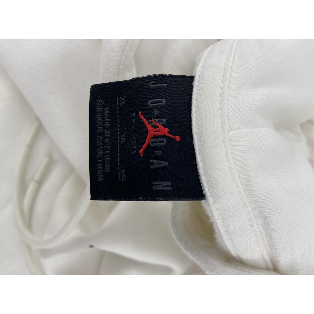 Jordan Hoodie Womens‎ XL White Fleece Jumpman Logo Pullover Basketball Gym - Picture 3 of 7